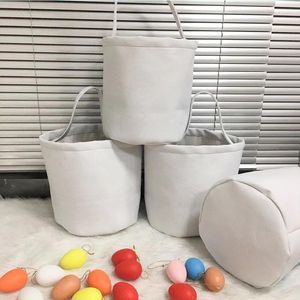 Enrole de presente por atacado sublimação de sublimação branca em branco Easter ovo brinquedo cesto de doces bolsa bolsa personalizada grande capacidade infantil giftgift