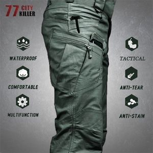 Tactical Cargo Men Outdoor Waterproof SWAT Combat Military Camouflage Trousers Casual Multi Pocket Pants Male Work Joggers 220811