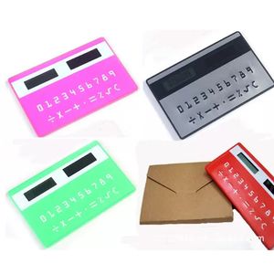 Stationery kreditkort bärbara kalkylatorräknare mini handhållna ultratunna kort kalkylator solenergi små smala fickkalkylatorer