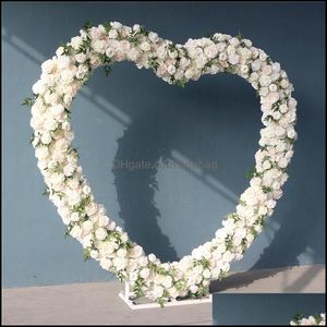 Kwiat w kształcie serca Kierownica Układ Wedding Background Arch Set Party Stage Rekwizyty Decor Stand Drop Delivery Dekoracja Wydarzenia
