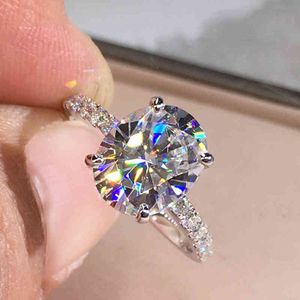 Luxury 925 Silver Ring Oval Cut 1ct 2ct 3ct GH Color moissanite jewelry Anniversary gift Engagement ring