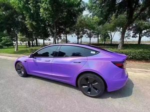 Glossy Flip Psychedelic Purple Vinyl Wrap Pellicola adesiva Sticker Iridescence Sparkle Glitter Car Wrapping Foil Roll Air Release