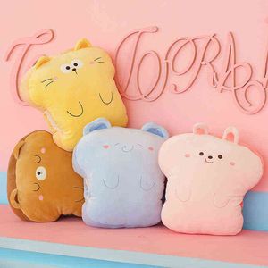 Мультфильм -слон медведь кролик плюшевая подушка с наполненным ручным согревающим животным диван для детей для детей милый день рождения подарок J220704
