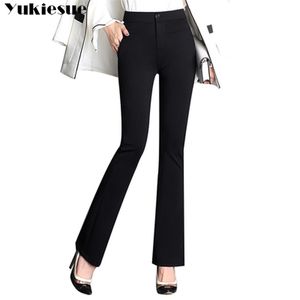 Praca w biurze Solid Solid Women S Pants żeńskie chude spodnie Flare Pants Capris dla kobiet spodni kobieta plus size 210412