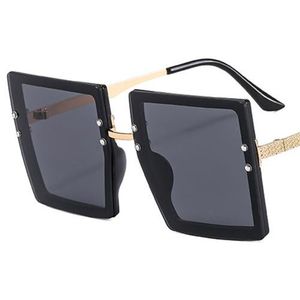 Fashion Sunglasses Women Sun Glasses Square Adumbral Anti-UV Spectacles Oversize Frame Eyeglasses Personality Ornamental