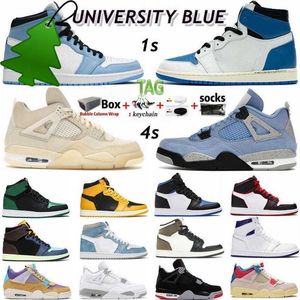 2022 University Blue Men Women Basketball Scarpe Jorden1s Jorden4 Jordens 1 Jumpman 1s Hype Royal Unc Black Cat Bred 4 4s Fire Red 220Z 220Z