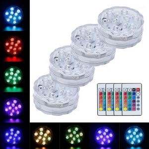 Wholesale submersible led pool light resale online - Remote Controlled RGB Led Lamp Waterproof Pool Lights IP68 Submersible Light Toy Underwater Swim Pool Garden Party Decoration1230b