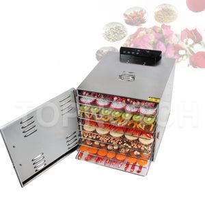 Fruktgrönsak Herb Meat Drying Machine Home Commercial Snack Food Dehydrator med 10 brickor