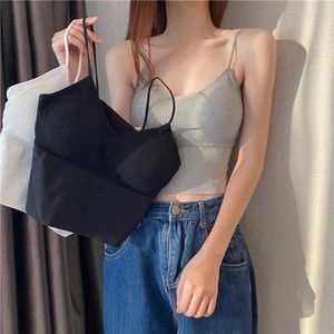 Bustiers korseler Sessiz Tüp Kadınlar İçin Üstü Tüpü Yalnız Yastıklı Mahsul Camisole Kablosuz Çizgili Bralette Lingeriebusters