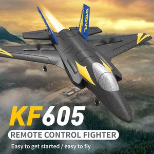 ثابتة الجناح بدون طيار 2.4 جرام التحكم عن بُعد EPP Foam Glider Toys KF605 RC Airplane للبالغين أطفال