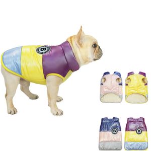 Haustierkleidung Hundekleidung Herbst und Winter Taft Polar Fleece Stoff Futter Baumwolle Warme Weste Jacke Hund Zweibeiniges Kostüm 201102