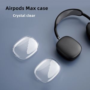 Kopfhörer Hülle für Airpods Max Kopfhörerabdeckung TPU Soft Hohe transparente Apple Wireless Bluetooth-Kopfhörer-Fälle Stoßfest und Anti-Herbst