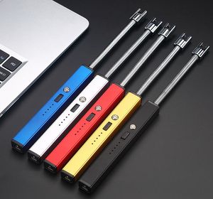 Newest USB Rechargeable Arc Plasma Lighter Windproof Cigarette Accessories ignition Tool Kitchen BBQ Tobacco Smoke Lighters 6 Styles Choose Power Display