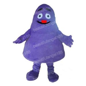 Halloween Purple Ghost Mascot Costume Högkvalitativ tecknad plysch Animal Anime Temakaraktär Vuxenstorlek Julkarneval fancy klänning