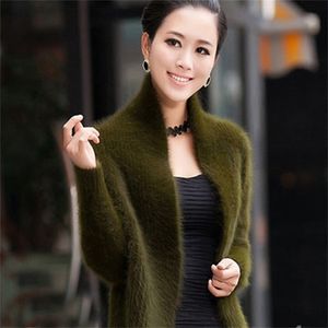 Real Mink Cashmere Sweater Women Pure Mink Cashmere Knit Cardigan Winter 100 ٪ Mink Cashmere Cool Coat Fur Jacket 201222