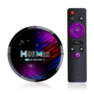 20PCS H96 MAX X4 ANDROID 11.0 TV BOX AMLOGIC S905X4 8K 4GB 64GB 2.4G 5G WIFI BT4.0メディアプレーヤー