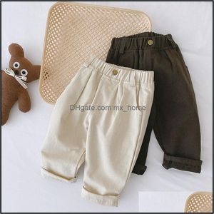 Trousers Baby Kids Clothing Baby Maternity Spring Autumn Children Boys Solid Color Long Fashion Ko Dhbfo
