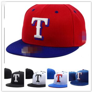 2022 Bonés de beisebol com letra T Rangers Swag Boné Hip Hop para homem Casquette Bone Aba Reta Gorras Bones feminino Chapéus ajustados H12