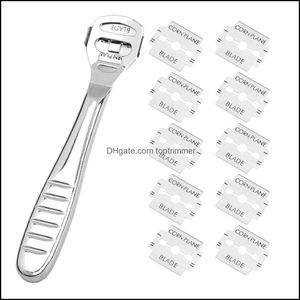 Callus Shavers Nail Tools Art Salon Health Beauty Foot Hard Skin Remover Corn Cutter Pedicure Tool Kit With 10 Shaver Blades Manicure Care