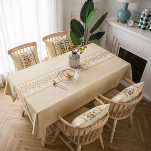 Pastoral Style Embroidered Tablecloth Thicken Table Cloth Rectangular Table Cover For Home Dining Table Decoration Multi-sizes