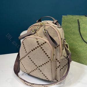 Backpack Designer Bags Moda Mulheres pontilham tr￪s al￧as de ombro de chaqui letra Lady Brown Handle Handle Stripes Interior z￭per de bolso compras com carteiras casuais