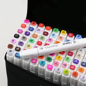 30406080Colors Dual Head Art Markers Pen Oily Alcoholic Sketch Marker Brush Pen Art Supplies for An Manga Draw 201116