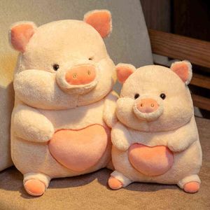 Cm Lovely Fat Pig Plush Toys Stuffed Cute Animals Dolls Baby Piggy Kids Sushi Pillow for Girl Birthday Christmas Gifts J220704