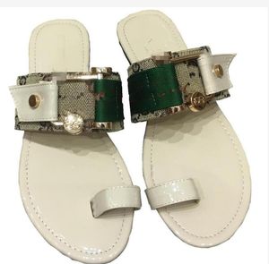 Новые женские тапочки роскошные дизайнерские сандалии Leath