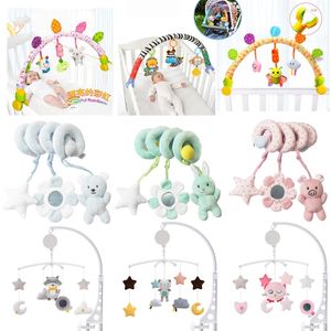 Baby Toys 0-12 Months Crib Mobile Bed Bell Rattles Educational for borns Car Seat Hanging Infant Spiral Stroller 220428