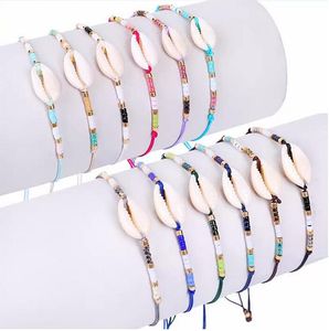 Boemian Ins Seed per tallone corda intrecciata braccialetti intrecciati Bracciale etnico colorato gioiello a corda colorata