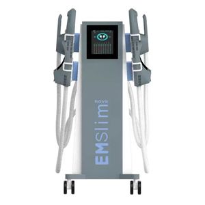 EMS Slimming Muscle Stimulator Shaping Machine Escultural Estimula os m￺sculos de empr￩stimo de constru￧￣o de gordura reduz a perda de peso Equipamento de escultura do corpo