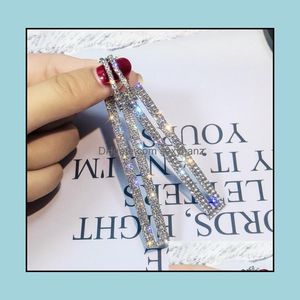 Dangle Chandelier Fashion Creative Diamond Long Earrings Hollow Geometric Rec Drop Delivery 2021 Jewelry Sexyhanz Dhhsl