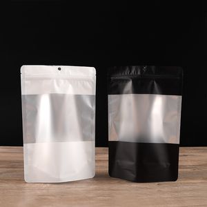 1000pcs Various Size Matte Black Gold Aluminum Foil Plastic Food Storage Bag Heat Sealable Stand Up Self Seal Package Bag