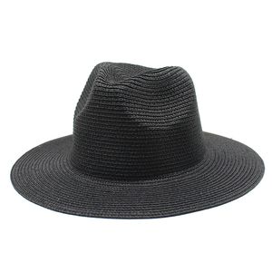 2022 Мужчины Женщины Широкая Соломенная Шляпа Шляпы Джазовые Шляпы Летняя Капс