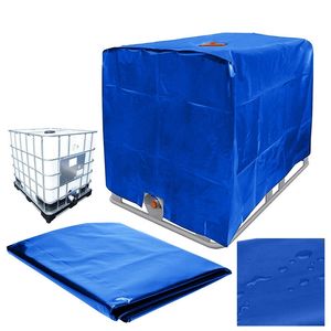 Contenitore IBC blu da 1000 litri Foglio di alluminio Copertura impermeabile e antipolvere Serbatoio dell'acqua piovana Tessuto Oxford Protezione UV 220427