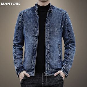 Spring Autumn Mens JENMETS Slim Fit Dżinsy Czarna kurtka bawełniana odzież pod względem mody streetwear męski odzież 220804