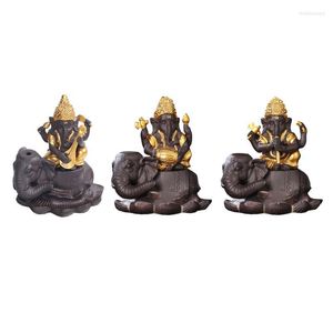 Lâmpadas de fragrância Ganesha BackFlow Incense Burner Elephant Stick Stick Aroma Censer Golden Smoke for Room MeditationFragrance