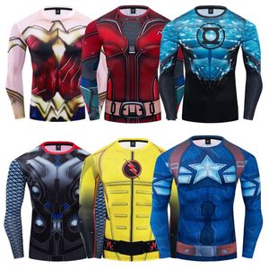 Men's T-Shirts Print T Shirt For Men Oversized Compression Long Sleeve Summer Movie Cosplay Fashion Brand Clothing Fitness Tops TeesMen's