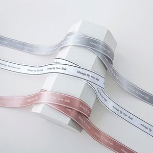 customized DIY satin printed ribbon for gift packingweddingcake boxbirthday partyfestivalflower with Personalized 220608