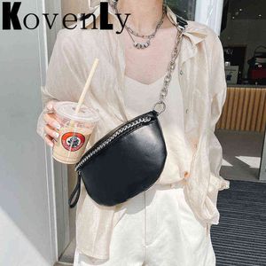 Women Chest Bag Leather Zipper Waist Bags For High Quality Strap Shoulder Purse Chain Design Lady Belt 220531