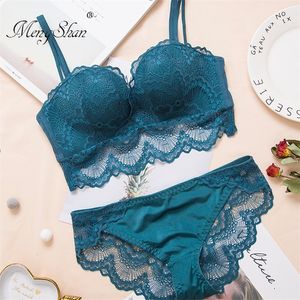 Ladies'underwear terno de roupa íntima sem costura sem sutiã de sutiã de sutiã de sutiã de massagem Cup de sutiã Push Up Bra+Conjunto 75A 75B 75C 220513