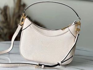 Realfine Bags 5A M46099 22cm Cream Bagatelle Empreinte Leather Shoulder Handbags Purses For Women with Dust bag
