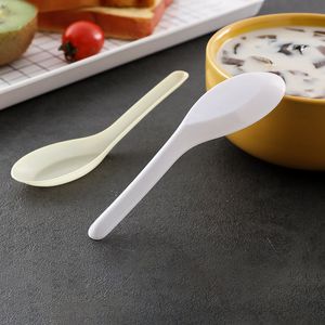 Sublimation 60pcs Home Kitchen Clear mini Plastic Disposable Soup Spoons Kitchen Tool For Jelly Ice Cream Dessert Appetizer