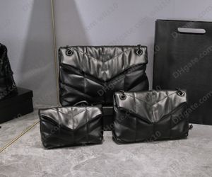 Axelväska kvinnor crossbody totes ryggsäck loulou handväska handväskor söm läder damer metallkedja hög kvalitet clamshell messenger lyxys designers väskor handväska