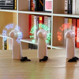 Flash Electric Fanları ile LED Taşınıyor Diy Yaratıcı Hediye Logosu Mini Taşınabilir Elektrik Fan