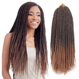 14 18 22 Zoll Senegalese Twist Synthetic Hair Crochet Braid Twist Thin Mini Mambo Twist Crochet Hair
