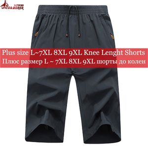 Plus size 8xl 9xl masculino verão bermuda masculino praia shorts fitness masculino casual respirável seca rápida Men 220714