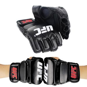 Wholesale ufc boxing for sale - Group buy UFC MMA Fighting Leather Boxing Gloves Muay Thai Training Sparring Kickboxing Gloves Pads Punch Bag Sanda Protective Gear Ultimate250S