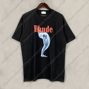 Designer t-shirt Sälj väl Rhude x Mclaren Letter Broderad Lapel Pullover T-shirt 1 1 Kortärmad för män och kvinnor S-xl hög kvalitet