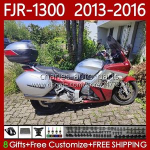 Кузов для кузова для Yamaha FJR-1300A FJR 1300 A CC 2001-2016 лет Тело 112No.98 FJR1300A FJR-1300 2013 2015 2015 2016 FJR1300 13 14 15 16 Moto Metallic Red OEM Fairing